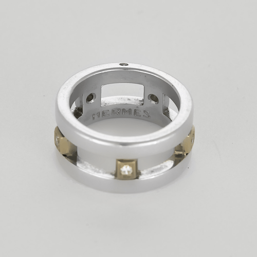 Bague 53 Hermès - Icare - Bague en argent, or jaune, diamants 58 Facettes DV22972-49-53-2