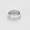 Bague 55 Dinh Van Seventies - Bague moyen modèle en or blanc 18K et diamant 58 Facettes DV27643-1-DV0882-1