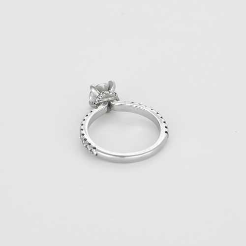 Bague 48 Bague Solitaire en or blanc et diamants 58 Facettes DV27085-1-48-2