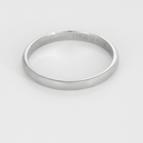 Bague 57 CARTIER - Alliance en platine 58 Facettes DV27248-2