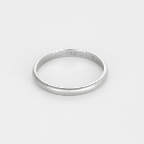 Bague 57 CARTIER - Alliance en platine 58 Facettes DV27248-2