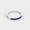 Bague CHAUMET - Lien Evidence - Alliance en or gris, émail bleu et diamants 58 Facettes DV27402-1