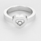 Bague 53 CHOPARD – Happy Heart – Bague en or gris et diamants. 58 Facettes DV27468-11-53-2
