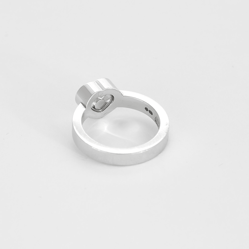 Bague 53 CHOPARD – Happy Heart – Bague en or gris et diamants. 58 Facettes DV27468-11-53-2