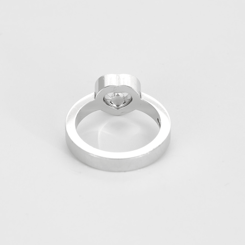 Bague 53 CHOPARD – Happy Heart – Bague en or gris et diamants. 58 Facettes DV27468-11-53-2