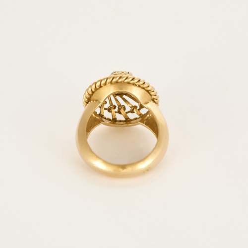 Bague 52 Bague en platine, or jaune et diamant 0.60 carat environ. 58 Facettes DV27468-23-52-1