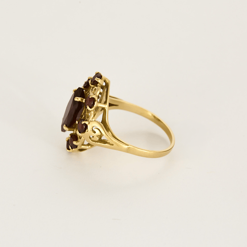 Bague 56 Bague en or jaune et grenats almandin 58 Facettes DV27468-48-56-3