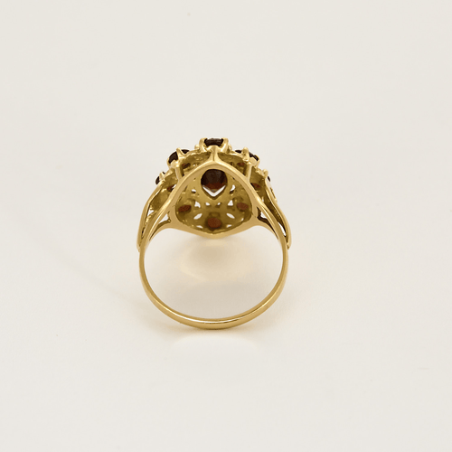 Bague 56 Bague en or jaune et grenats almandin 58 Facettes DV27468-48-56-3