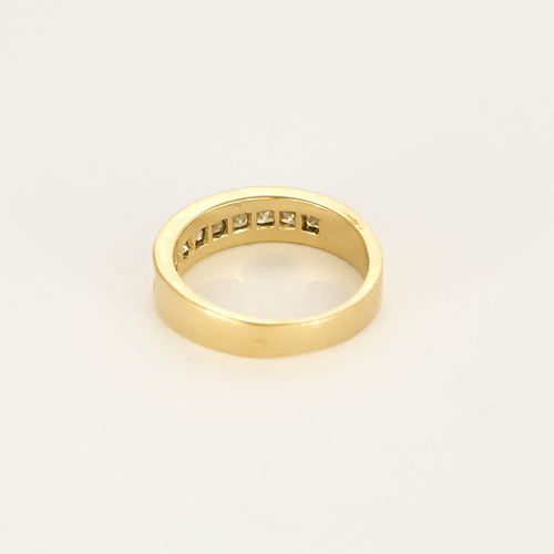 Bague 51 Demie alliance en or jaune et diamants 58 Facettes DV27468-49-51-2