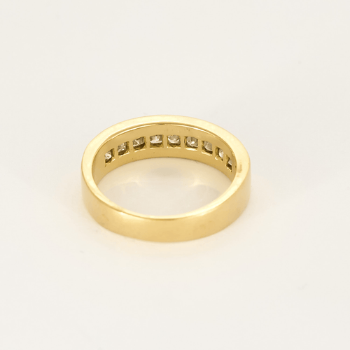 Bague 51 Demie alliance en or jaune et diamants 58 Facettes DV27468-49-51-2