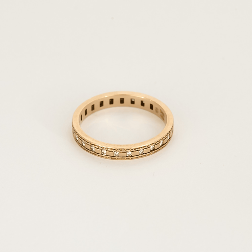 DAMIANI - Alliance en or rose et petits diamants