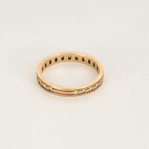 DAMIANI - Alliance en or rose et petits diamants