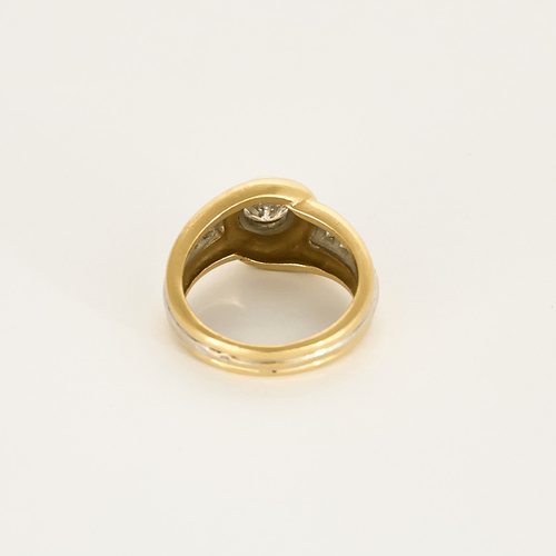 Bague 53 Bague tourbillon en or jaune, or blanc et diamants 58 Facettes DV27468-73-53-2