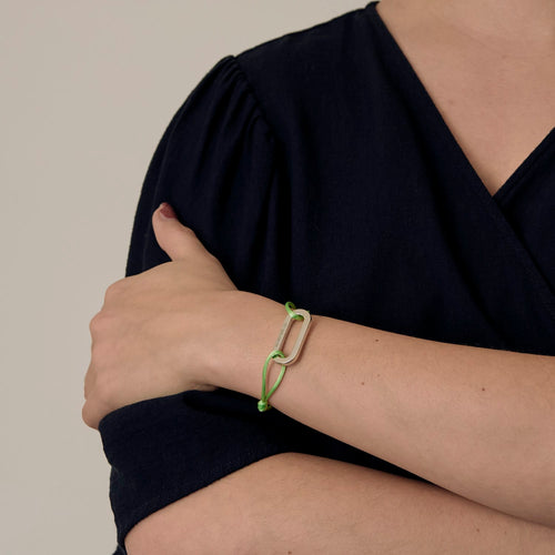 Bracelet Dinh Van - Bracelet cordon Maillon XL en argent 58 Facettes DV21893-6