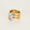 Bague 58 Bague en or jaune, or gris et petits diamants 58 Facettes DV27468-35-58-2