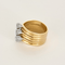 Bague 58 Bague en or jaune, or gris et petits diamants 58 Facettes DV27468-35-58-2