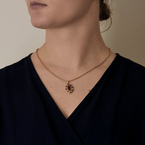 Pendentif Pendentif en or jaune et grenats almandin 58 Facettes DV27468-58