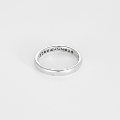 Bague 54 Demie-Alliance en or gris et diamants 58 Facettes DV27468-53-54-3