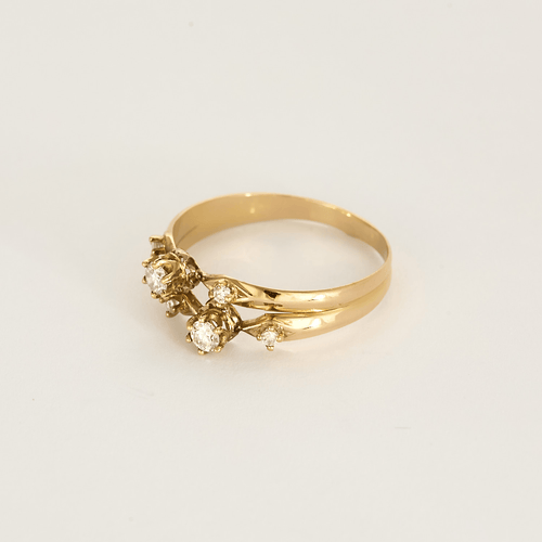 Bague 58,5 Fine bague en or jaune et diamants 58 Facettes DV25961-1-585-5