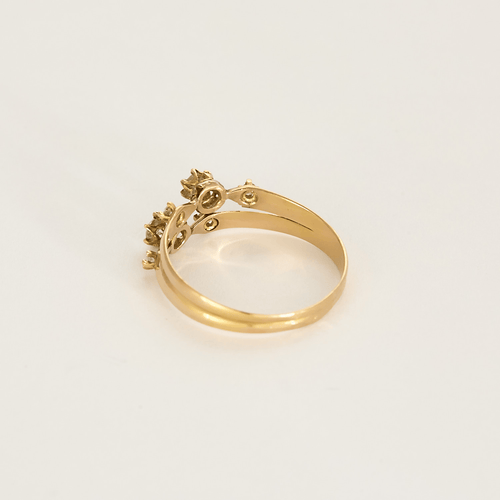Bague 58,5 Fine bague en or jaune et diamants 58 Facettes DV25961-1-585-5