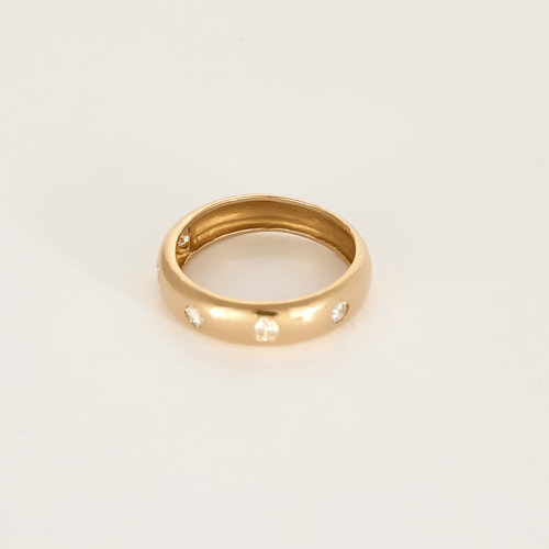 Bague 53,5 Bague jonc en or rose et diamants 58 Facettes DV1838-5-535-5