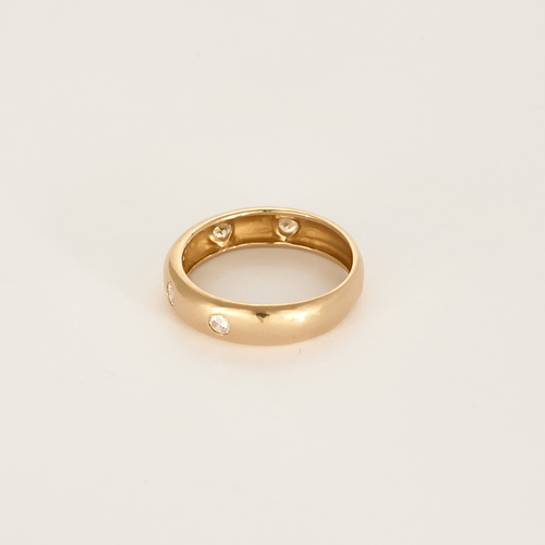 Bague 53,5 Bague jonc en or rose et diamants 58 Facettes DV1838-5-535-5