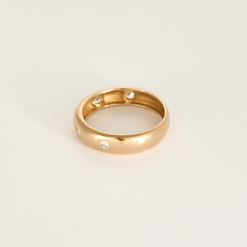 Bague 53,5 Bague jonc en or rose et diamants 58 Facettes DV1838-5-535-5