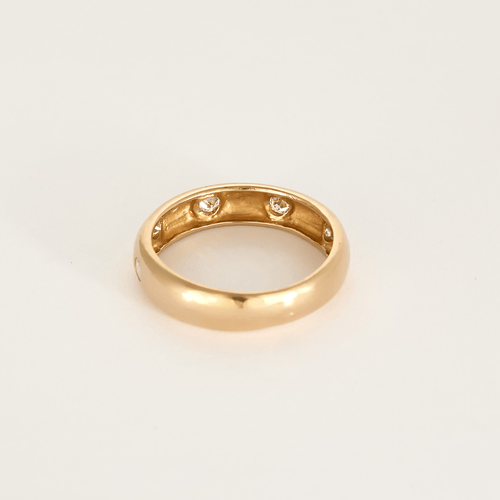 Bague 53,5 Bague jonc en or rose et diamants 58 Facettes DV1838-5-535-5