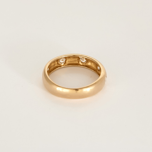 Bague 53,5 Bague jonc en or rose et diamants 58 Facettes DV1838-5-535-5
