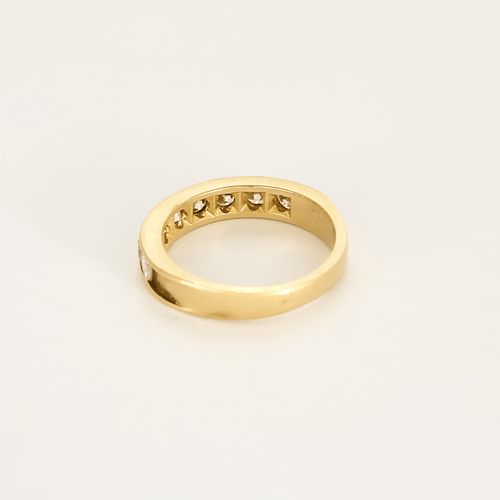 Bague 55 Demie alliance en or jaune et diamants 58 Facettes DV27468-37-DV0882-1