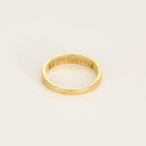 Bague 55,5 Alliance en or jaune et diamants 58 Facettes DV27468-54-555-5
