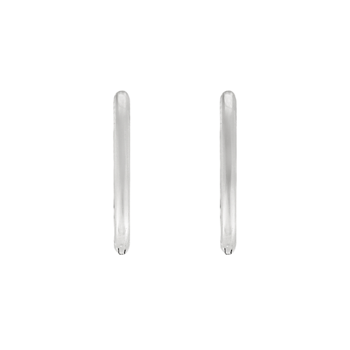 Boucles d'oreilles Paire de créoles modernistes en or gris 58 Facettes DV1838-15