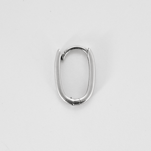 Boucles d'oreilles Paire de créoles modernistes en or gris 58 Facettes DV1838-15