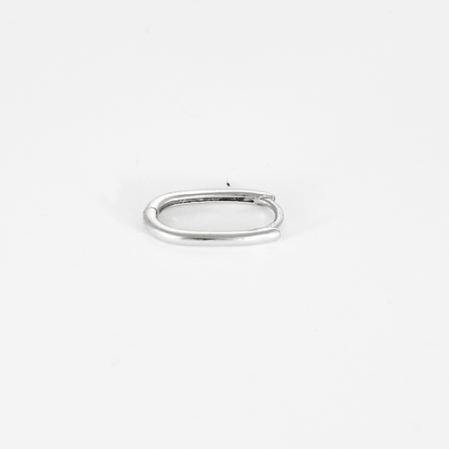 Boucles d'oreilles Paire de créoles modernistes en or gris 58 Facettes DV1838-15