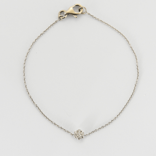 Bracelet Bracelet en or gris et motif de fleurs diamants 58 Facettes DV1838-11