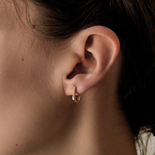 Paire d'anneaux d'oreilles en or rose 58 Facettes DV1838-16