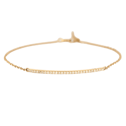 Bracelet Bracelet en or rose et ligne de diamants 58 Facettes DV1838-10