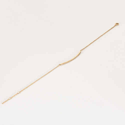 Bracelet Bracelet en or rose et ligne de diamants 58 Facettes DV1838-10