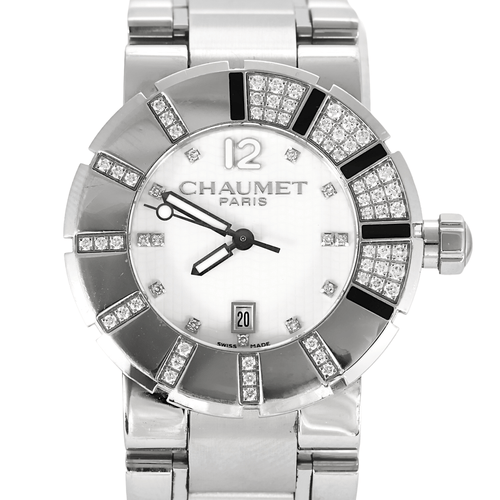 Montre CHAUMET - CLASSE ONE -  Montre en acier à boitier rond diamanté, à mouvement quartz 58 Facettes DV3964-3