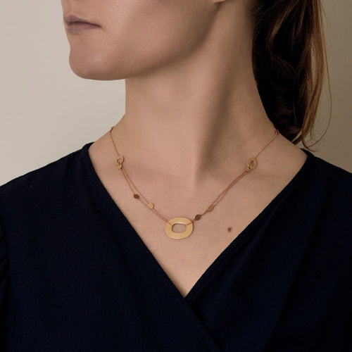 Collier Collier moderniste en or jaune à motif ajouré 58 Facettes DV1838-8