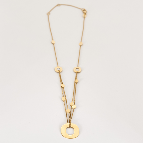 Collier Collier moderniste en or jaune à motif ajouré 58 Facettes DV1838-8
