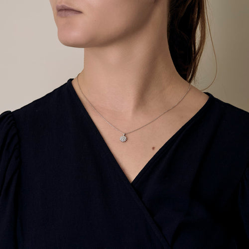 Collier et pendentif floral or 14K et diamants 58 Facettes DV24577-1