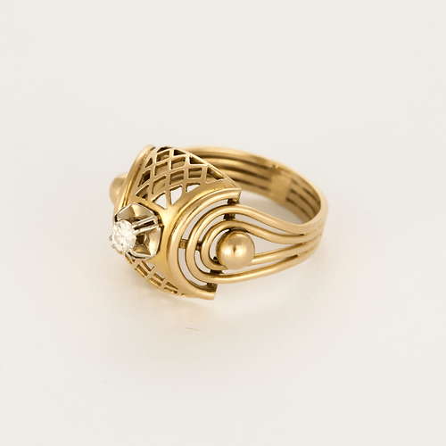 55 Bague en or jaune, or rose et diamants 58 Facettes DV0013-40-DV0882-1