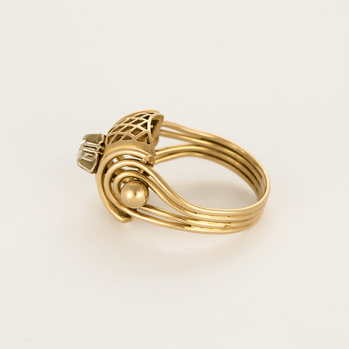 55 Bague en or jaune, or rose et diamants 58 Facettes DV0013-40-DV0882-1