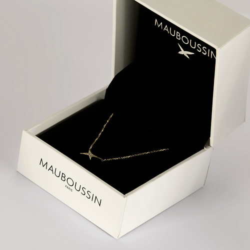 Collier Mauboussin -  My Shades To You White - Collier en or jaune 14K et petits diamants 58 Facettes DV24577-6
