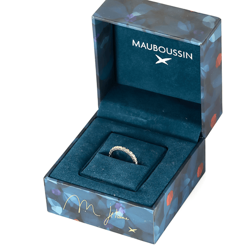 Bague 49,5 Mauboussin - Indispensable et universelle - Alliance américaine en or blanc et diamants 58 Facettes DV6693-9-495-6