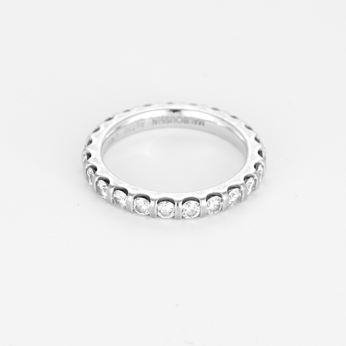 Bague 49,5 Mauboussin - Indispensable et universelle - Alliance américaine en or blanc et diamants 58 Facettes DV6693-9-495-6