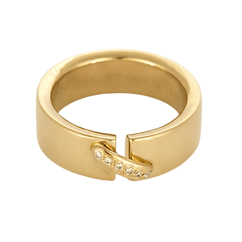 Bague 51 CHAUMET- Bague Lien ouverte en or jaune et diamants 58 Facettes DV27578-1