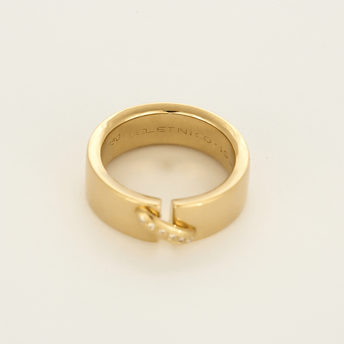 Bague 51 CHAUMET- Bague Lien ouverte en or jaune et diamants 58 Facettes DV27578-1
