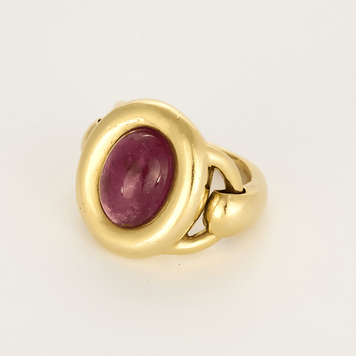 Bague 54,5 POIRAY - Indrani grand modèle- Bague semi-articulée en or jaune et tourmaline 58 Facettes DV27468-43-545-6